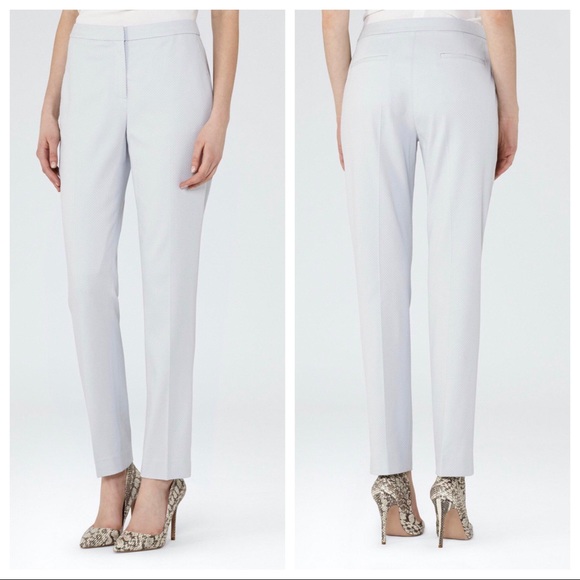 Reiss Pants - Reiss gray textured straight Harloe pants trousers